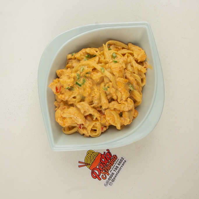 Shrimp and chicken creamy pasta mini