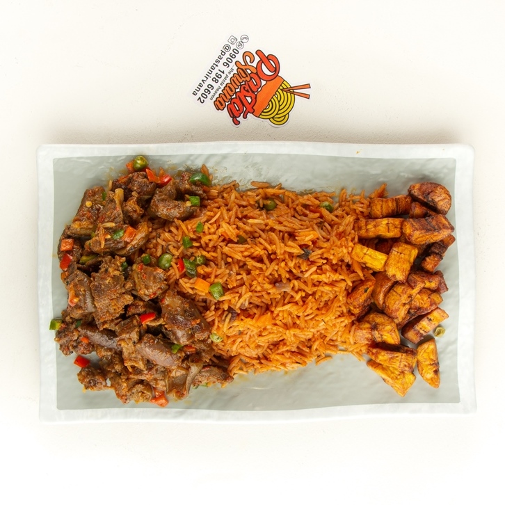 Jollof Rice with Asun maxi